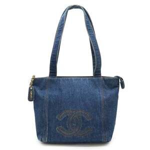 CHANEL Blue Logo Shoulder Bag
